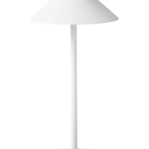 Candeeiro de mesa LED sem fios em metálico branco FRANCOLI