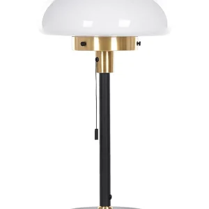 Candeeiro de mesa metálico preto branco e dourado MINIJA para Quarto