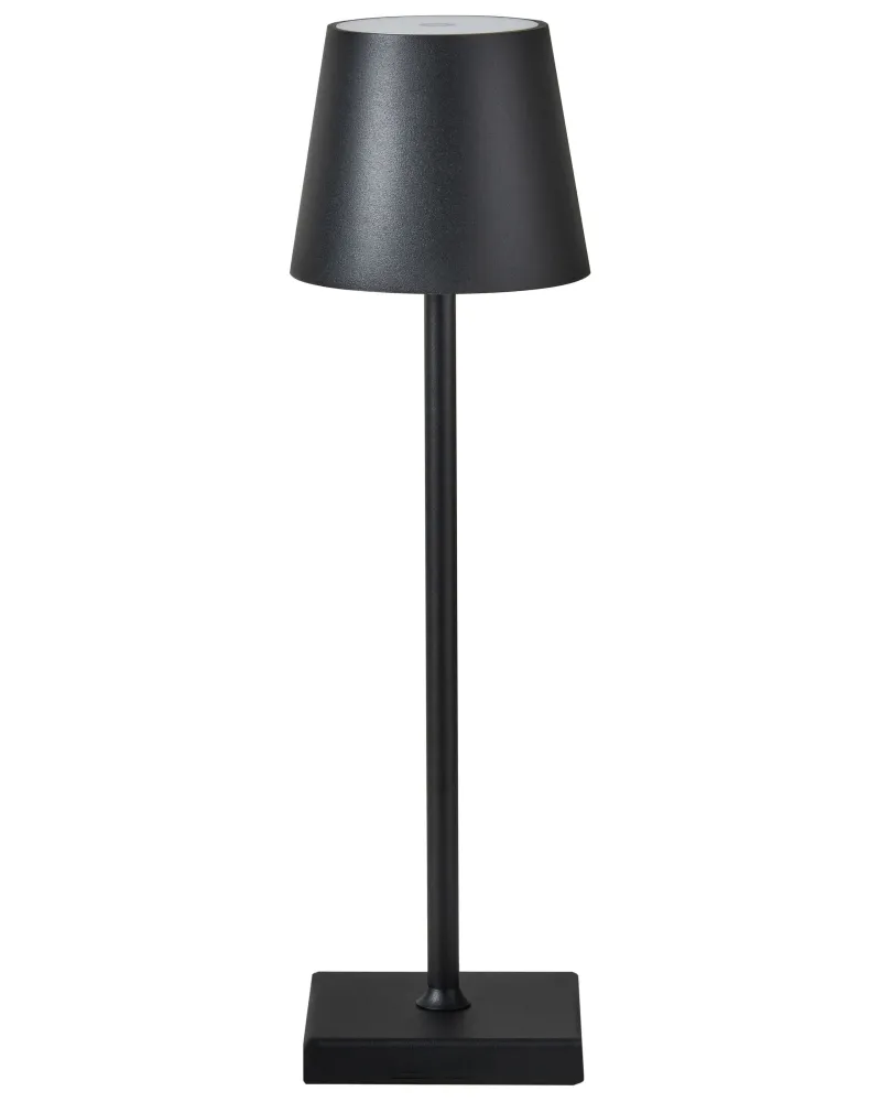 Candeeiro de mesa sem fios em metálico preto BACEIRO