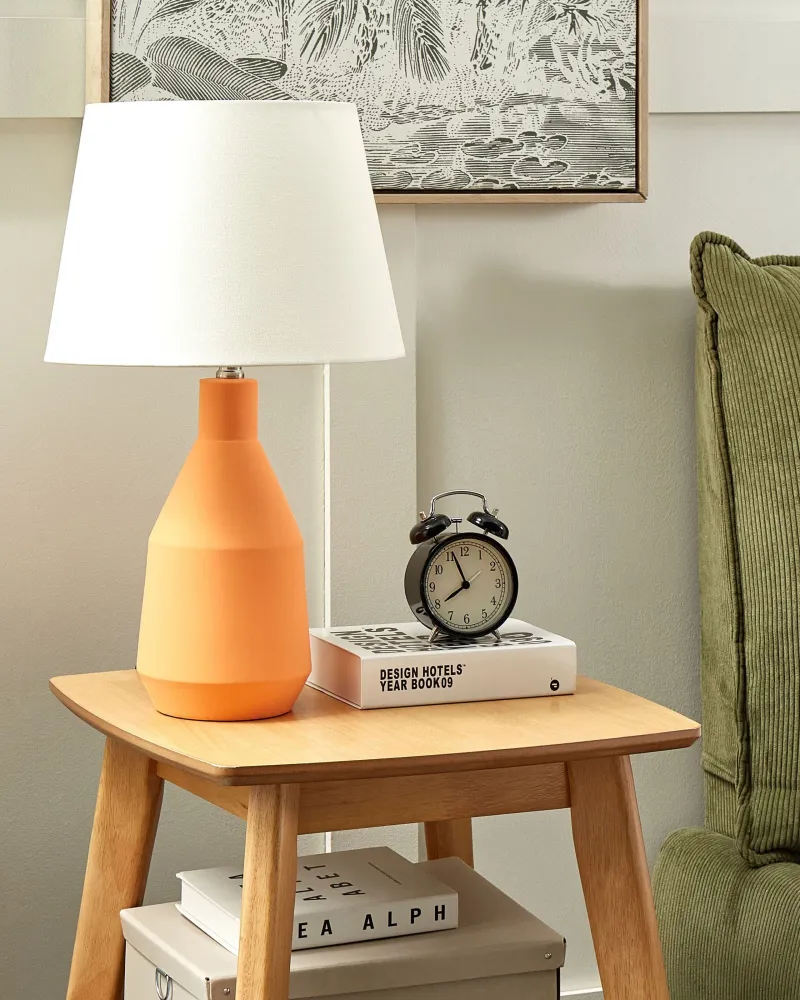 Design Moderno Candeeiro de mesa em cerâmica laranja 53 cm LAMBRE