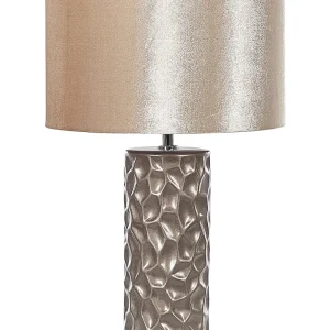 Dicroica de Embutir Candeeiro de mesa de cerâmica dourado e creme 50 cm SANKURU