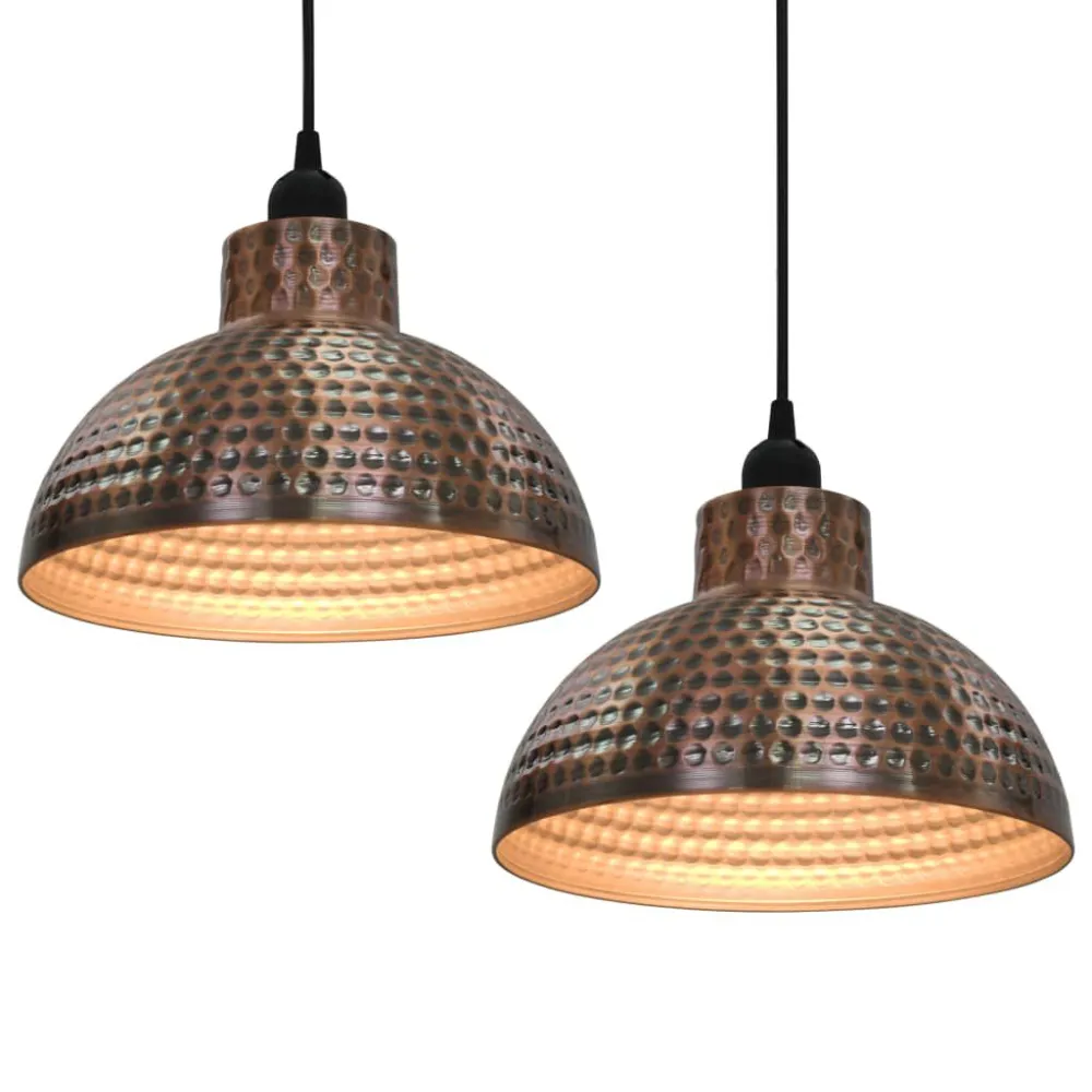 Lâmpada de Leitura Lâmpadas de teto, 2 pçs semi-esféricas, cobre