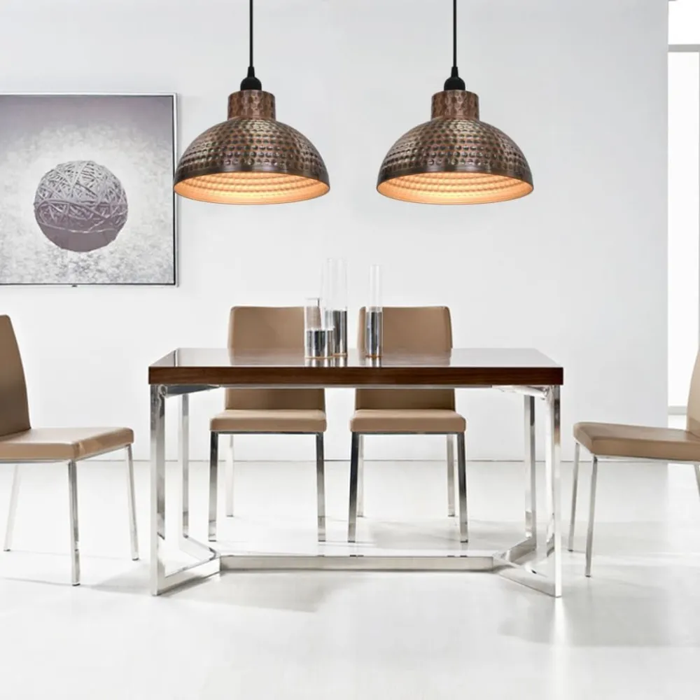 Lâmpada de Leitura Lâmpadas de teto, 2 pçs semi-esféricas, cobre