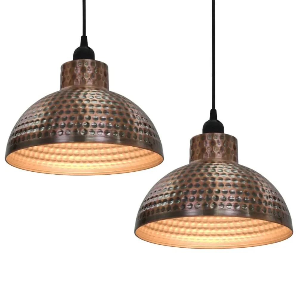 Lâmpada de Leitura Lâmpadas de teto, 2 pçs semi-esféricas, cobre
