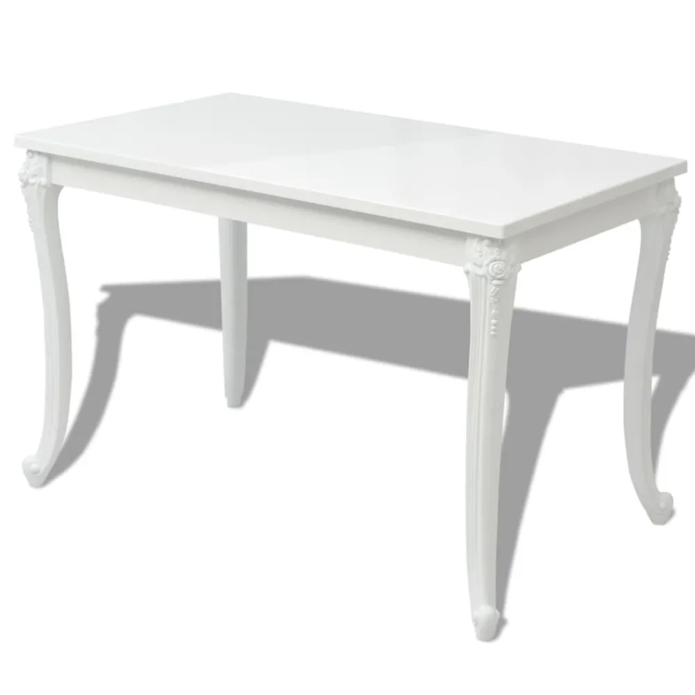 Mesa de jantar 116x66x76 cm branco cintilante | Smart | RGB