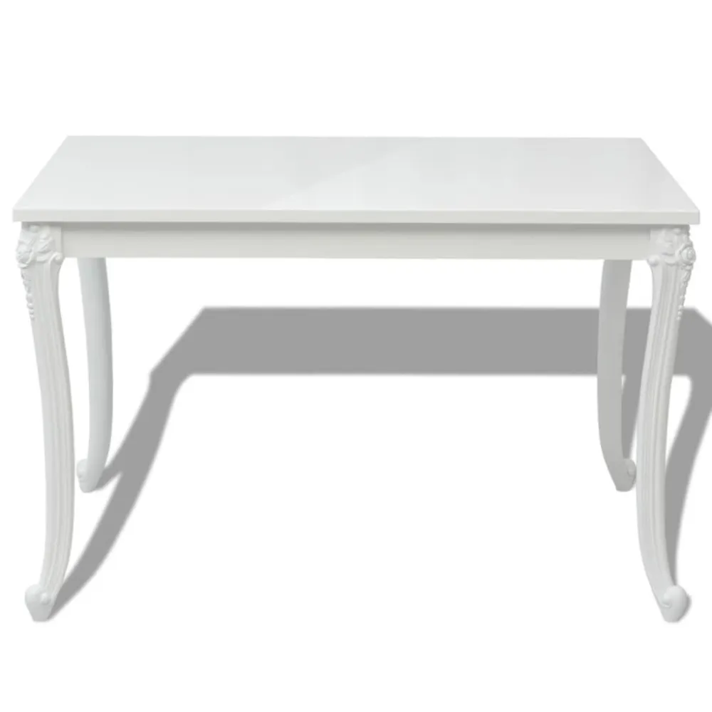 Mesa de jantar 116x66x76 cm branco cintilante | Smart | RGB