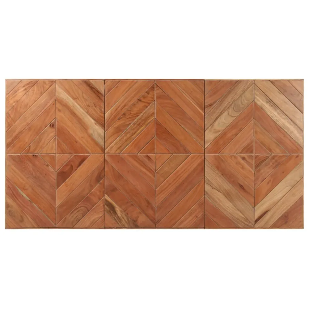 Mesa de jantar 140x70x76 cm madeira acácia maciç e mangueira com Base E27