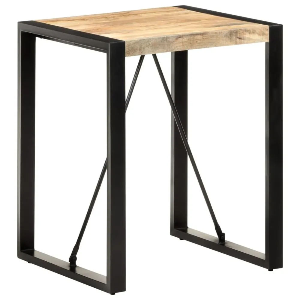 Mesa de jantar 60x60x75 cm madeira de mangueira áspera maciç Vidro Soprado