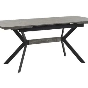 Mesa de jantar extensível com efeito de betão 140/180 x 80 cm BENSON | Entrega Rápida