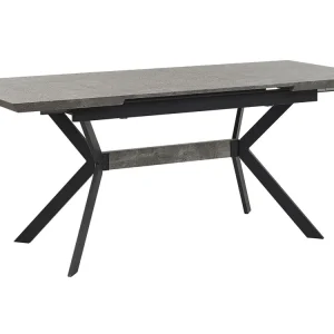 Mesa de jantar extensível com efeito de betão 140/180 x 80 cm BENSON | Entrega Rápida