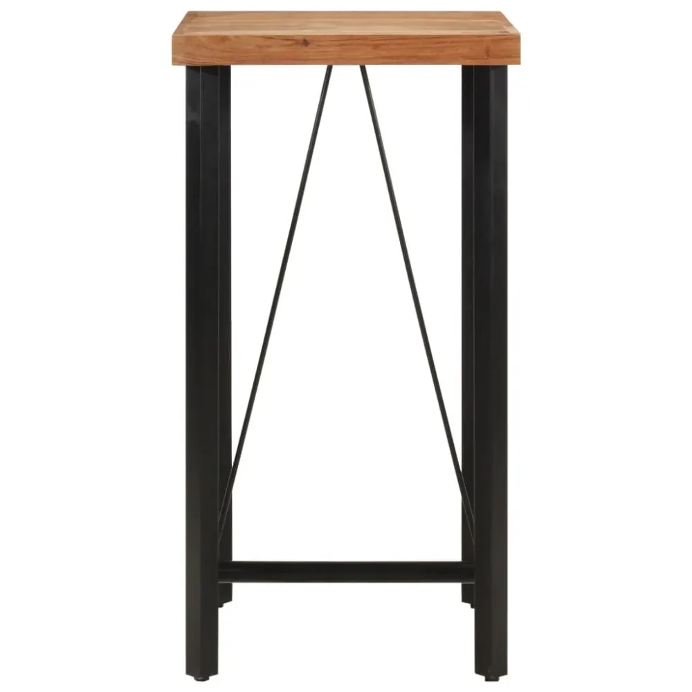 Premium Iluminação Mesa de bar 55x55x107 cm madeira de acácia maciç e ferro