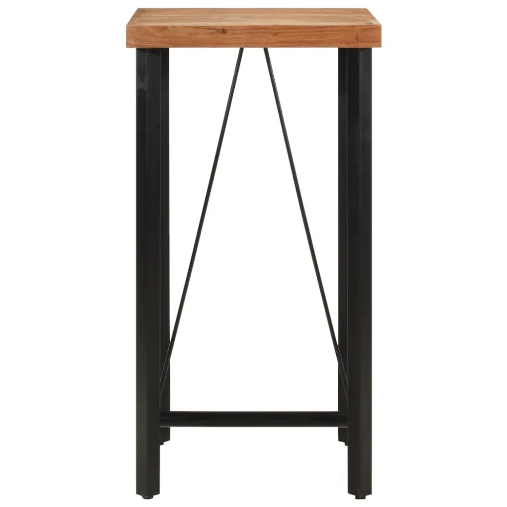 Premium Iluminação Mesa de bar 55x55x107 cm madeira de acácia maciç e ferro