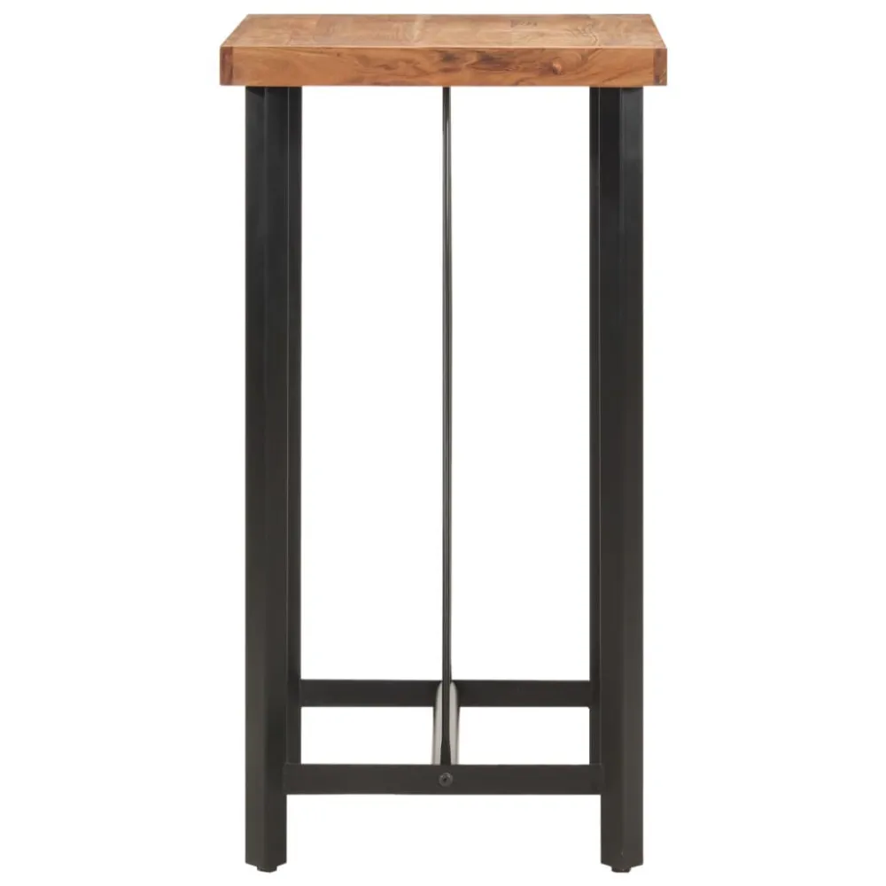 Premium Iluminação Mesa de bar 55x55x107 cm madeira de acácia maciç e ferro