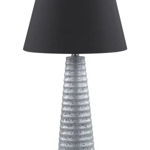 Smart Bulb Wi-Fi Candeeiro de mesa cerâmica prateada e abajur preto 58 cm VILNIA