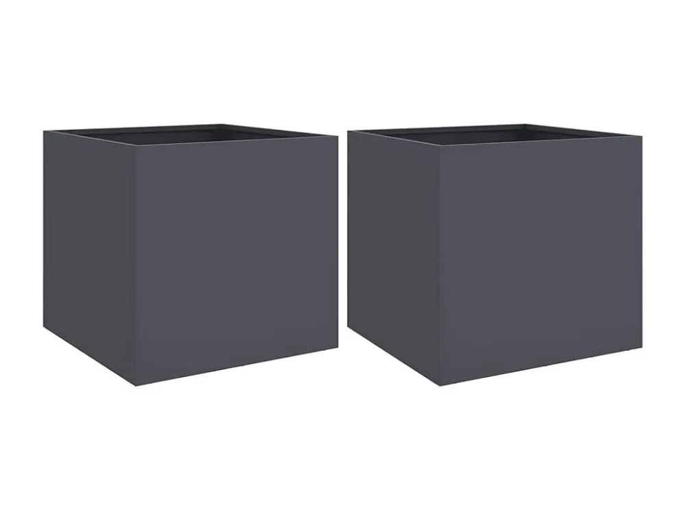 Abajur de Mesa Vasos/floreiras 2 peças 42x40x39 cm ço laminado helado antracite