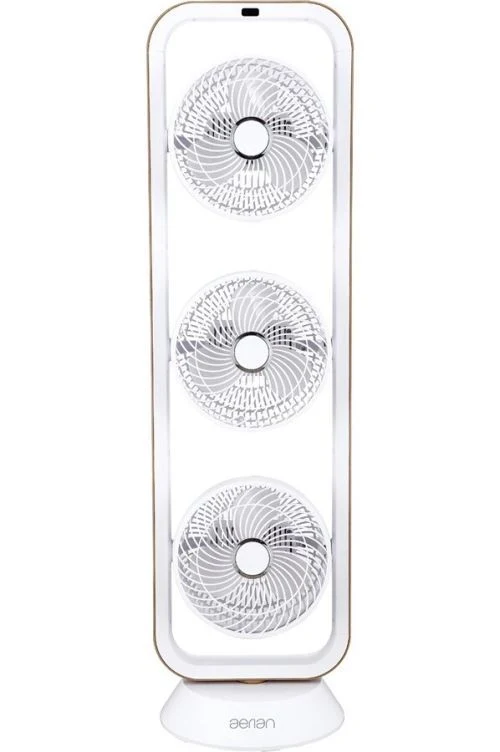 Bulbo de Vidro Fosco Ventilador de Pé Aerian MF3BAMBOO 105W - Branco