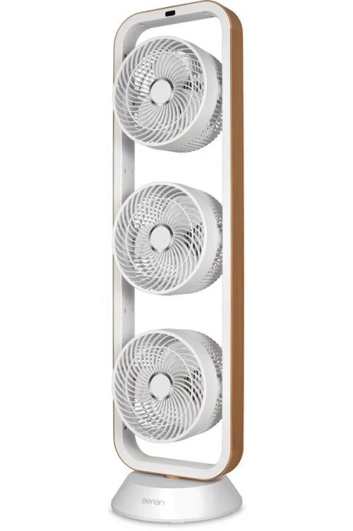 Bulbo de Vidro Fosco Ventilador de Pé Aerian MF3BAMBOO 105W - Branco