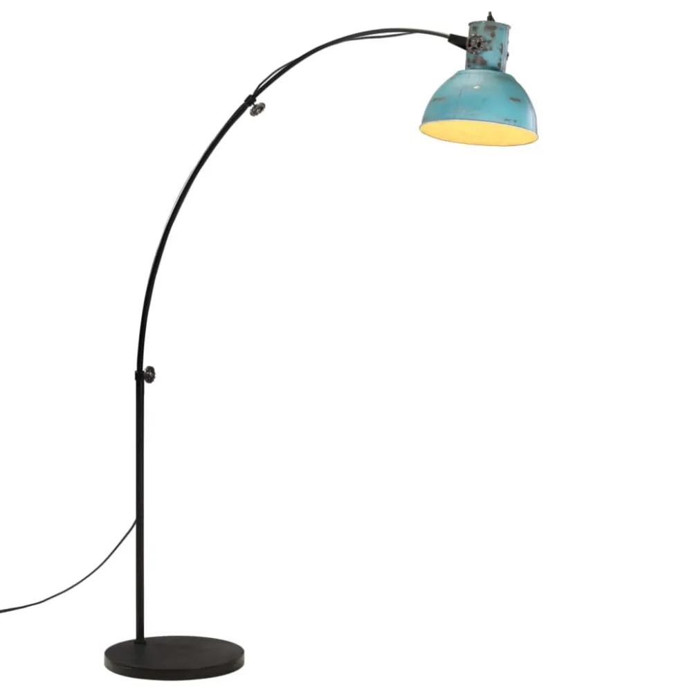 Candeeiro de pé 25 W 150 cm E27 azul desgastado com Garantia