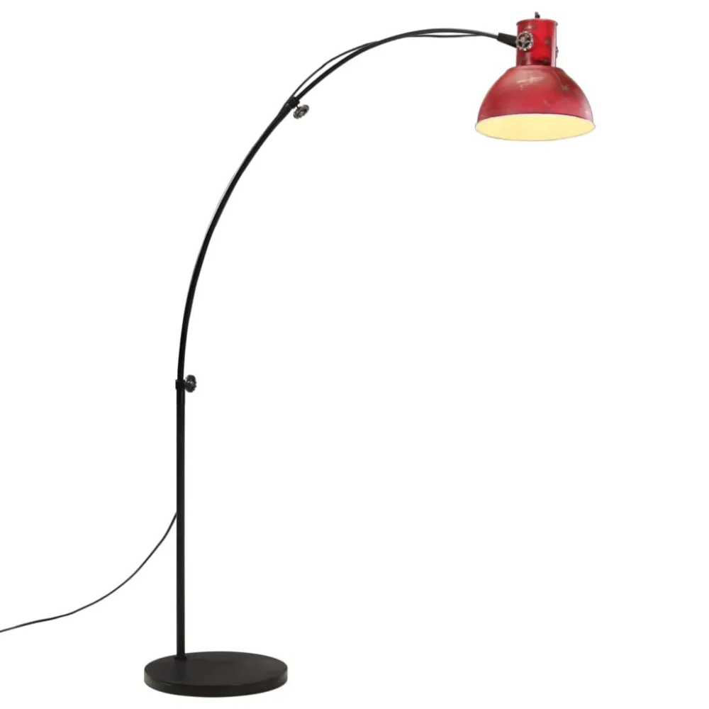 Candeeiro de pé 25 W 150 cm E27 vermelho desgastado para Sala de Estar