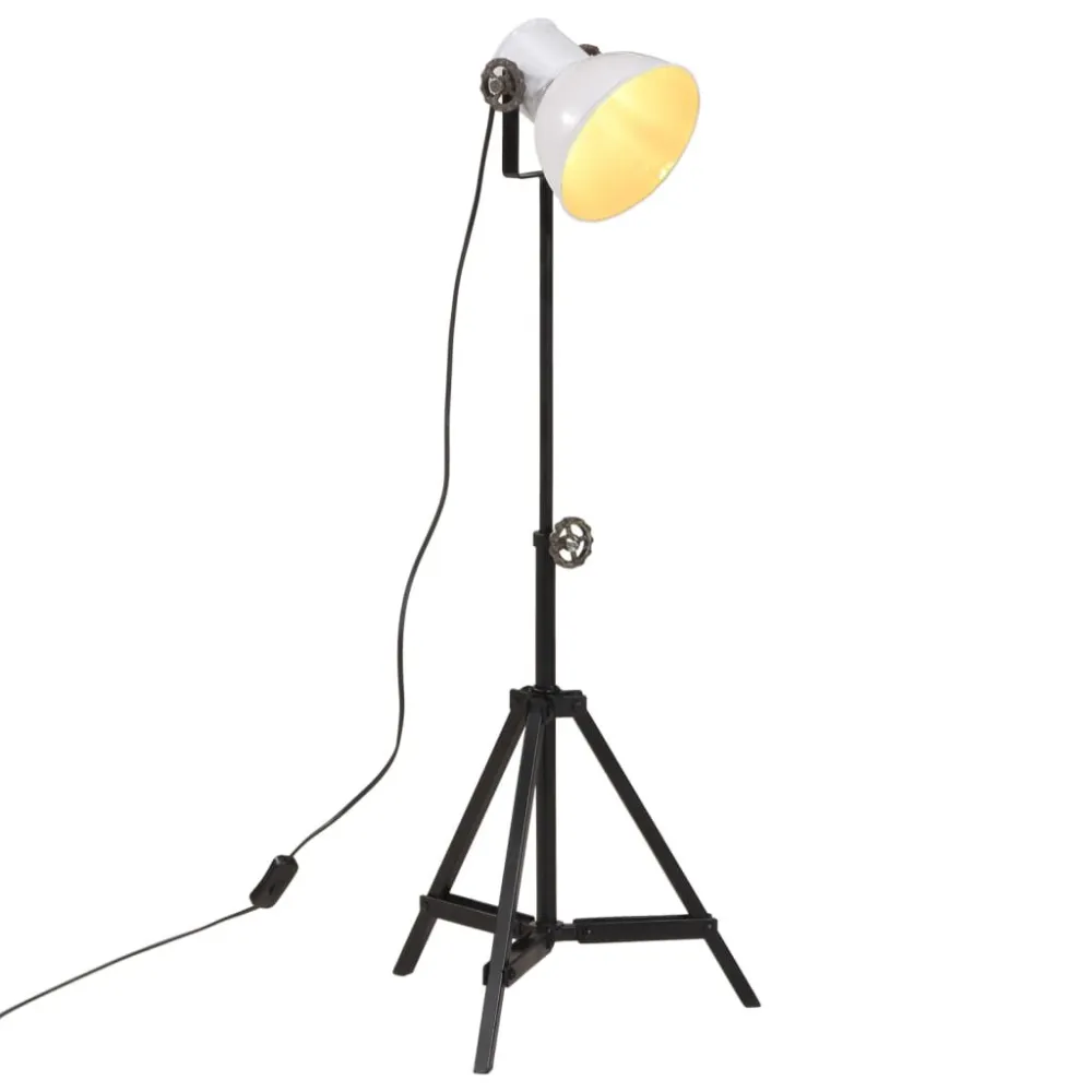 Candeeiro de pé 25 W 35x35x65/95 cm E27 branco com Garantia