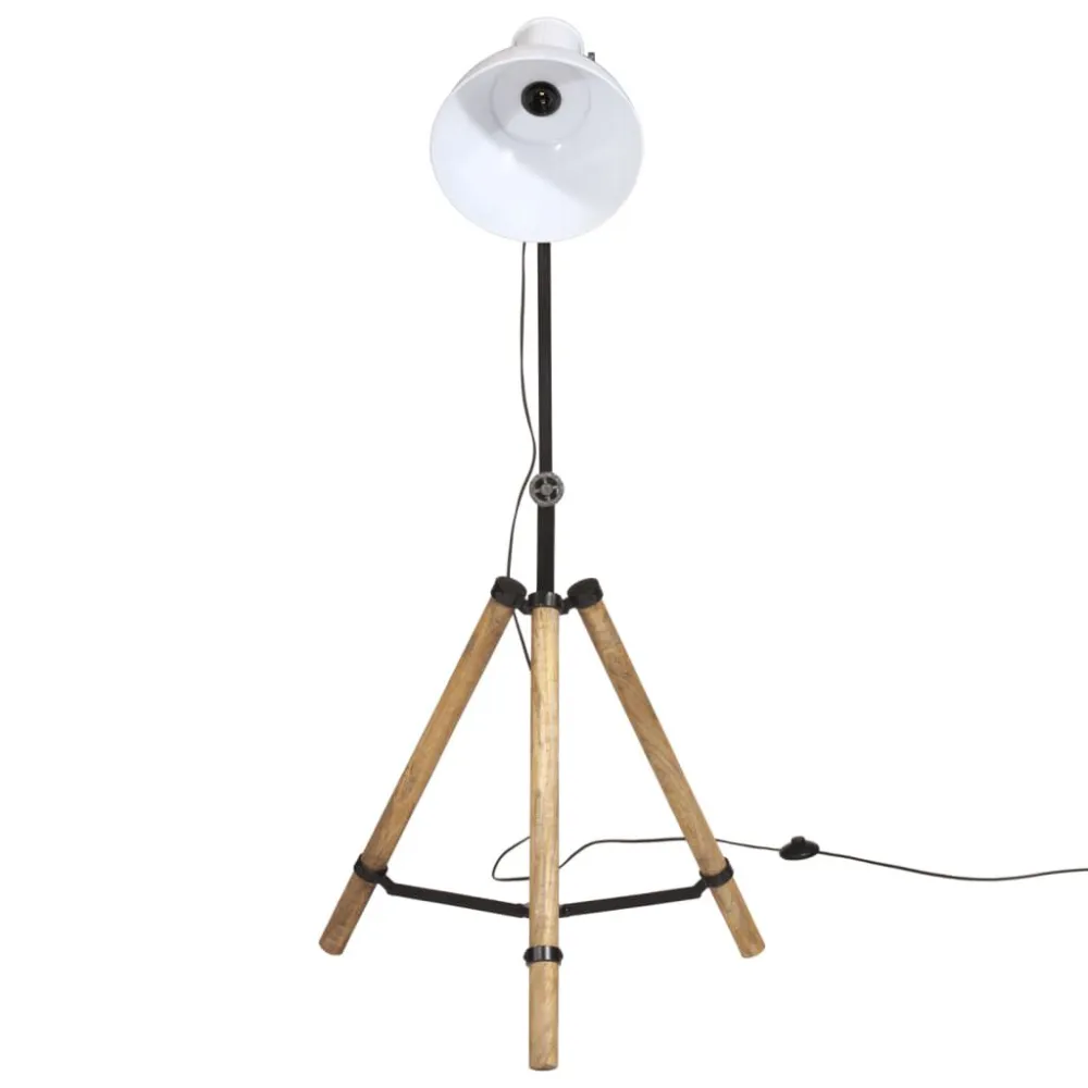 Candeeiro de pé 25 W 75x75x90-150 cm E27 branco com Garantia