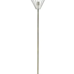Candeeiro de pé branco e cor de cobre 160 cm MOONI E27 - 806 Lúmens