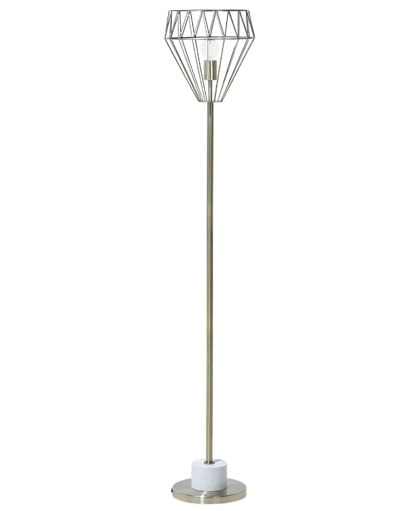 Candeeiro de pé branco e cor de cobre 160 cm MOONI E27 - 806 Lúmens
