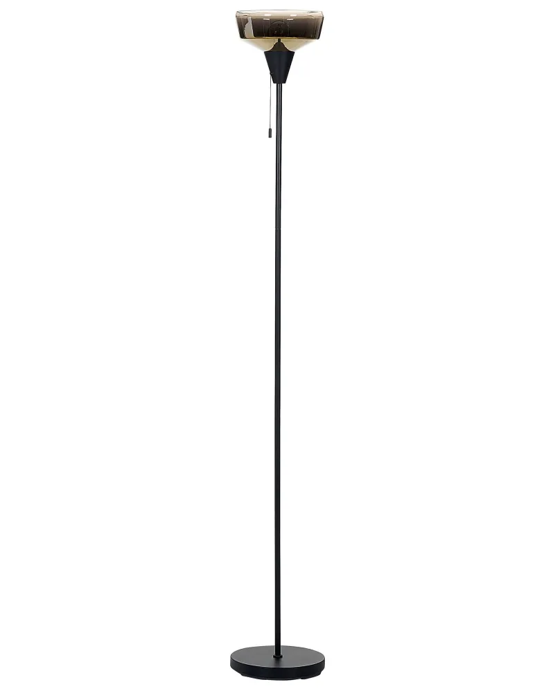 Candeeiro de chão em metálico preto e dourado 175 cm TALPARO com Luz Quente 2700K