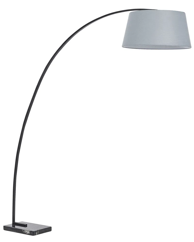 Candeeiro de pé com abajur cinzento 188 cm BENUE (Modelo A19)