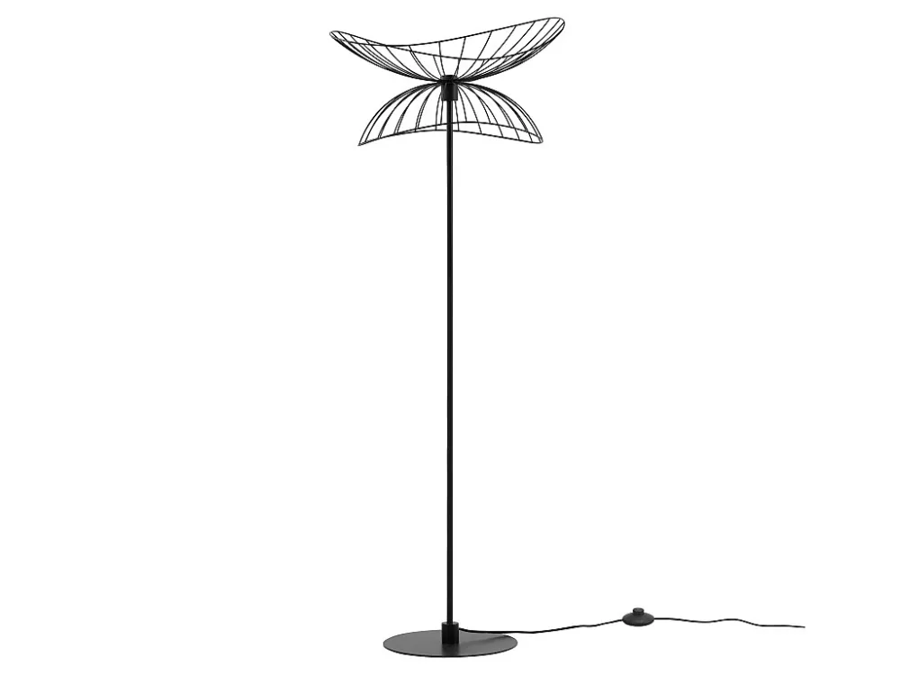Candeeiro de pé filiforme - Metálico - .160 cm - Preto - MANIA (Modelo A19)