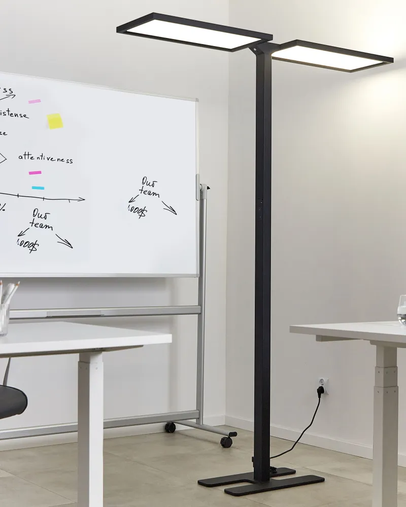 Candeeiro de pé LED em metálico preto 196 cm SCULPTOR com Luz Quente 2700K