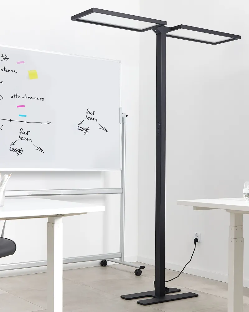 Candeeiro de pé LED em metálico preto 196 cm SCULPTOR com Luz Quente 2700K
