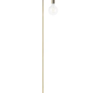 Candeeiro de pé em metálico dourado SAVENA