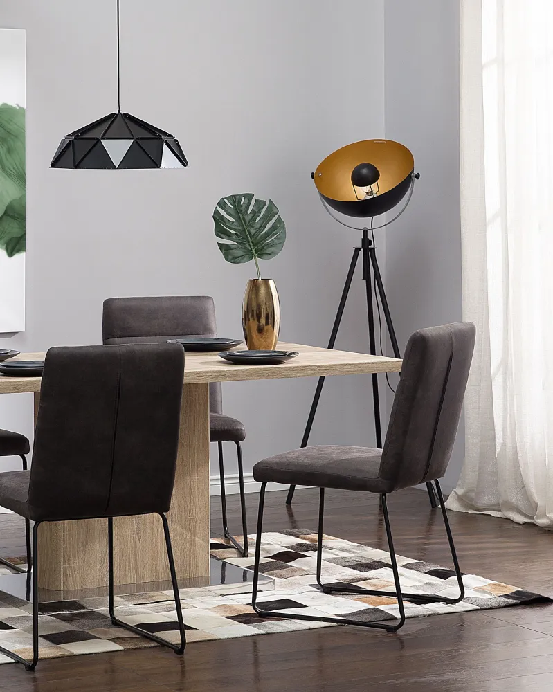 Candeeiro de pé preto e dourado THAMES | Smart | RGB