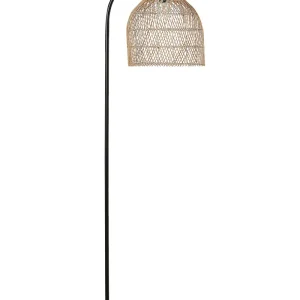 Candeeiro de pé em rattan cor espontâneo 165 cm BERNICA