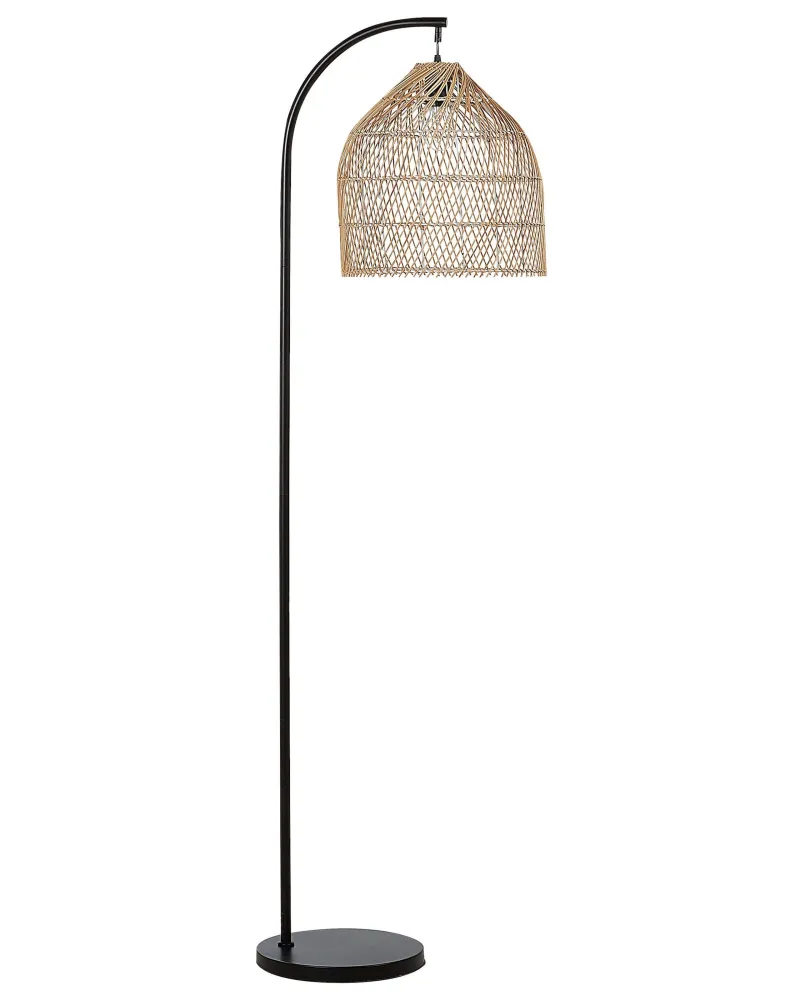 Candeeiro de pé em rattan cor espontâneo 165 cm BERNICA