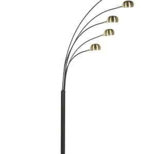 Classe Candeeiro de pé em metálico preto e dourado FLINDERS