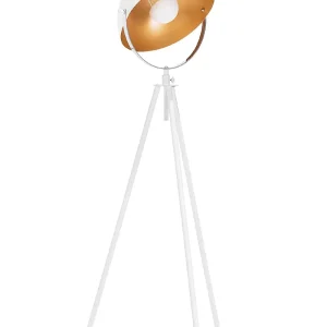 Dicroica de Embutir Candeeiro de pé branco e dourado THAMES