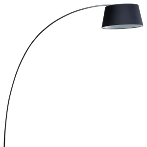Lâmpada de Leitura Candeeiro de pé com abajur preto 188 cm BENUE