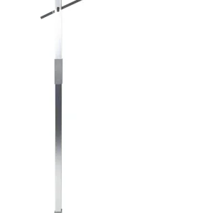 Lâmpada de Leitura Candeeiro de pé LED prateado 144 cm AQUARIUS
