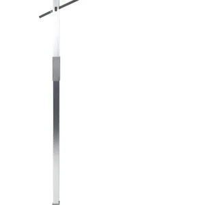 Lâmpada de Leitura Candeeiro de pé LED prateado 144 cm AQUARIUS