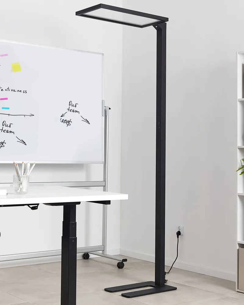 Premium Iluminação Candeeiro de pé LED em metálico preto 196 cm ORION