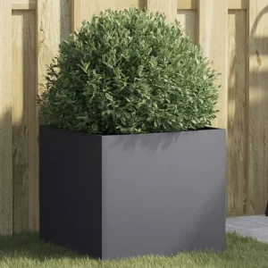 Vaso/floreira 42x40x39 cm ço laminado gélido antracite