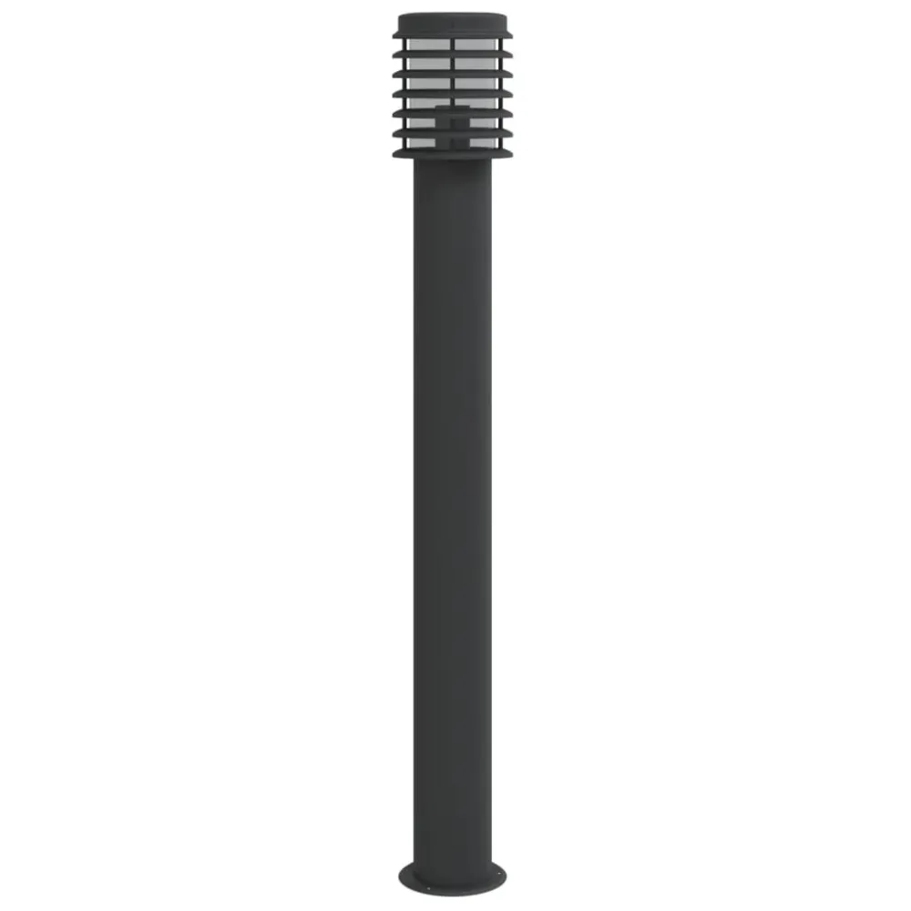 Candeeiro de chão para exterior 110 cm ço inoxidável preto Bateria de Lítio