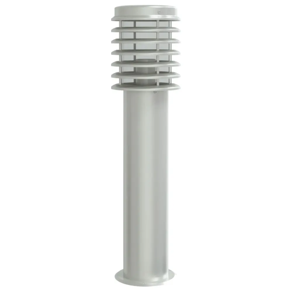Candeeiro de chão para exterior 60 cm ço inoxidável prateado Cor Branca Fria 6000K