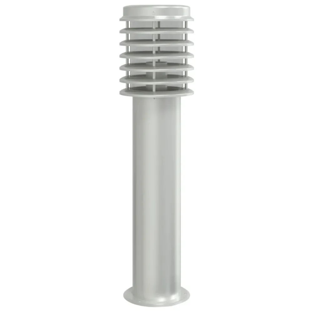 Candeeiro de chão para exterior 60 cm ço inoxidável prateado Cor Branca Fria 6000K
