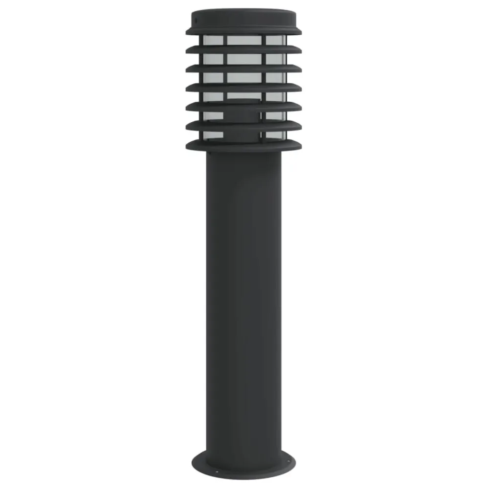 Candeeiro de chão para exterior 60 cm ço inoxidável preto para Jardim e Pátio