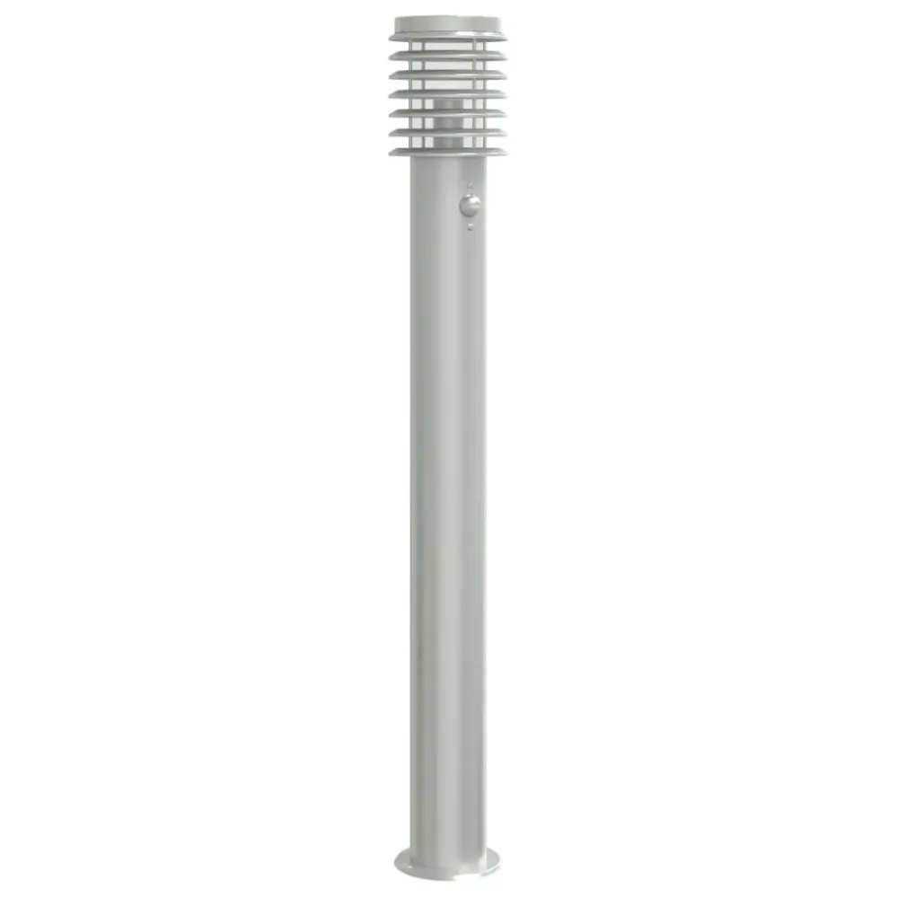 Projetor de Jardim Candeeiro de chão exterior com sensor 110 cm ço inox. prateado