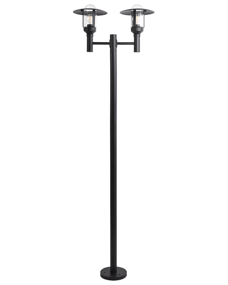 Classe de Proteção IP65 Poste de luz exterior para 2 lâmpadas preto 200 cm TIZU