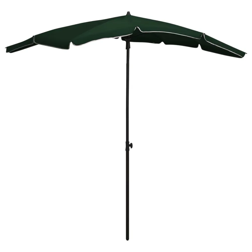 Refletor LED Solar Guarda-sol de jardim com poste 200x130 cm verde